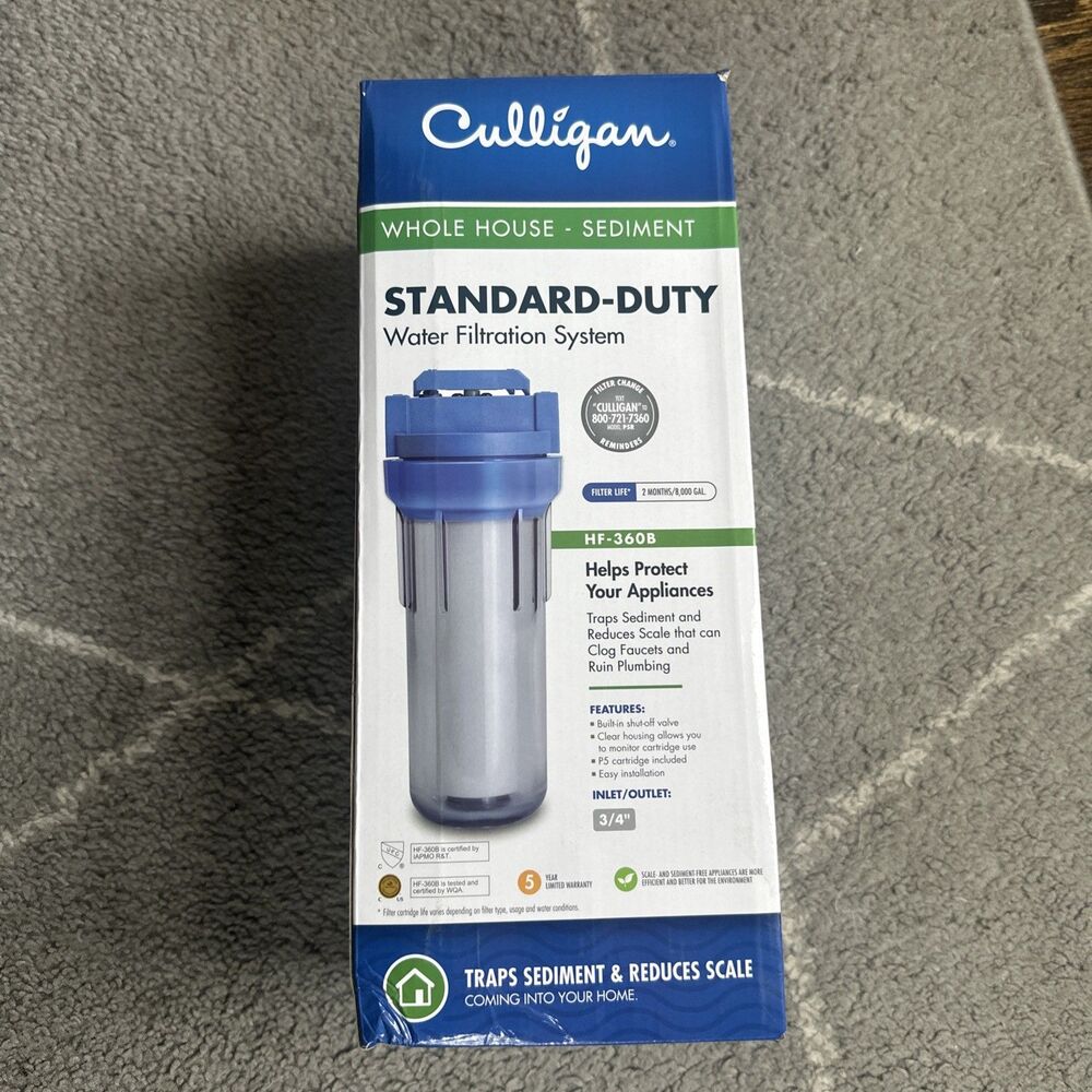 Culligan Whole House Sediment Standard Duty Water Filter HF-360B Genuine OEM